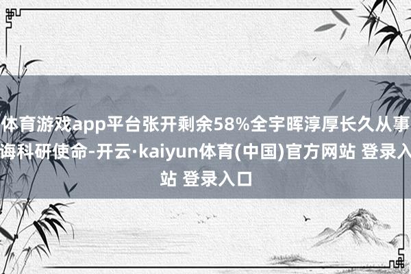 体育游戏app平台张开剩余58%全宇晖淳厚长久从事训诲科研使命-开云·kaiyun体育(中国)官方网站 登录入口
